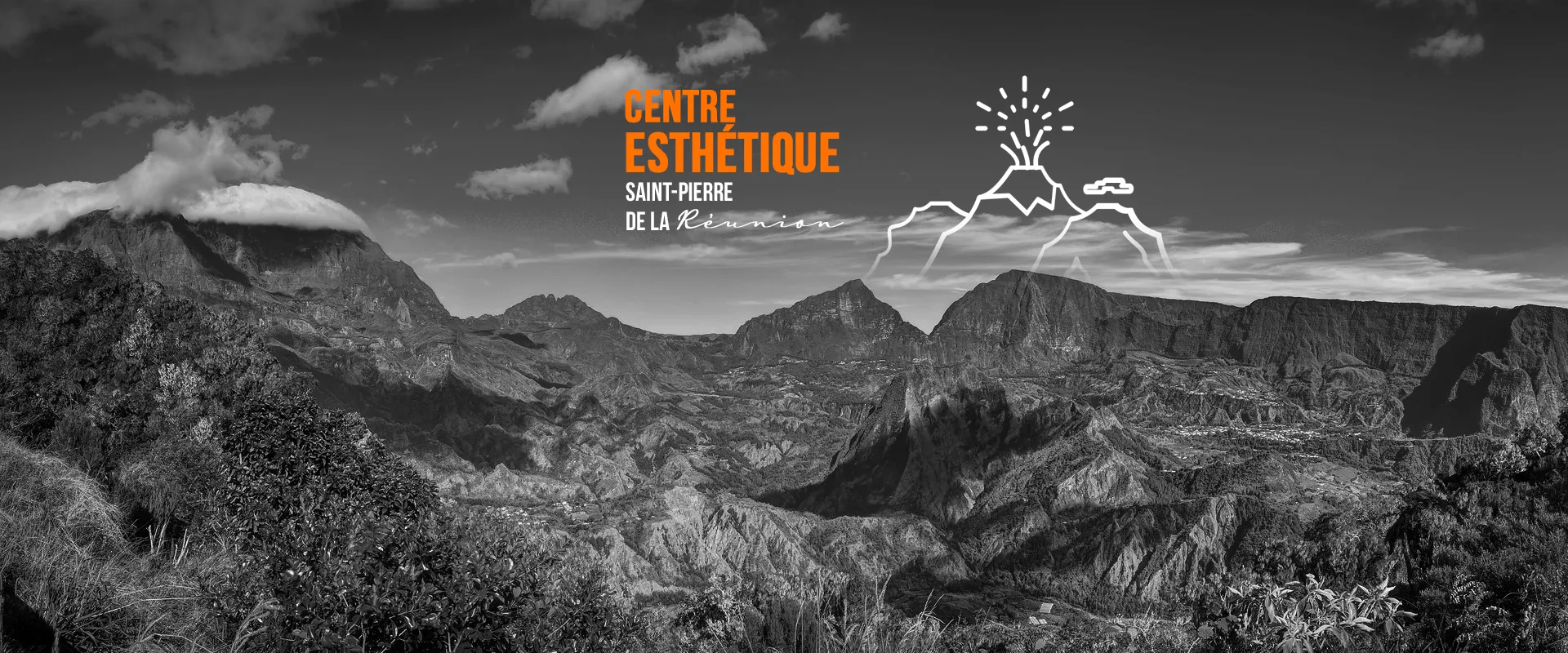 Paysage Montagne Ile de La Réunion - Vue du ciel